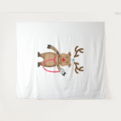 NURSE REINDEER Niedliches Weihnachtswerk Nursin Wandteppich (Vorderseite (Horizontal))