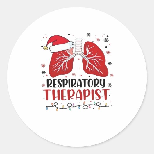 Nurse Respiratory Therapist Christmas, Lung Christ Runder Aufkleber (Vorderseite)
