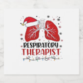 Nurse Respiratory Therapist Christmas, Lung Christ Schaumweinetikett (Einzelnes Label)