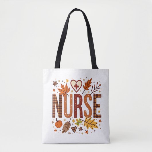 Nurse Retro Bubble Letters Groovy Tasche (Vorderseite)