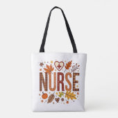 Nurse Retro Bubble Letters Groovy Tasche (Rückseite)