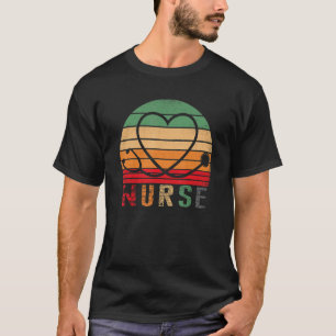 Nurse Retro Vintag Doctor Stethoscope Nursing T-Shirt