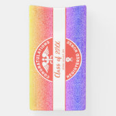 Nurse RN Abschluss Rainbow Party Personalisiert Banner (Vertikal)