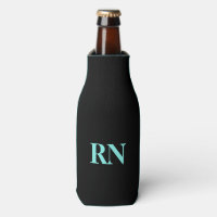 Nurse RN Black Turquoise Minimal Typografie