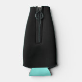 Nurse RN Black Turquoise Minimal Typografie Flaschenkühler (Rückseite)