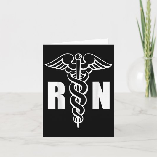 Nurse Rn Caduceus Medical Symbol Nursing (zurück D Karte (Vorderseite)