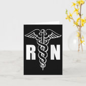 Nurse Rn Caduceus Medical Symbol Nursing (zurück D Karte (Gelbe Blume)