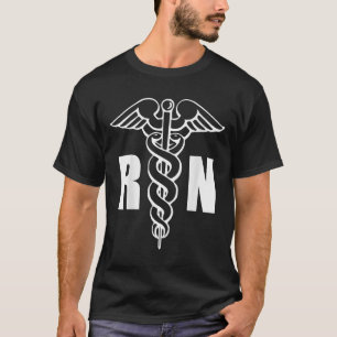 Nurse Rn Caduceus Medical Symbol Nursing (zurück D T-Shirt