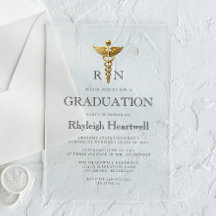 Nurse RN Gold Caduceus Graduation Party