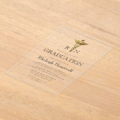 Nurse RN Gold Caduceus Graduation Party Acryleinladungen (Ablage )