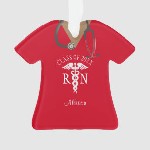 Nurse RN Graduate Funny Scrub Top Personalisiert Ornament