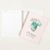 Nurse RN Medical Beruflich Floral Heart Custom Planer (Anzeige)