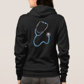 Nurse RN Personalisiert Stethoscope Monogram Gift Hoodie (Rückseite)
