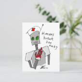 Nurse Robot Postcard Postkarte (Stehend Vorderseite)