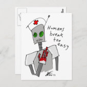 Nurse Robot Postcard Postkarte (Vorne/Hinten)