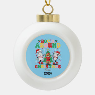 Nurse Roc' um den Weihnachtsbaum Keramik Kugel-Ornament
