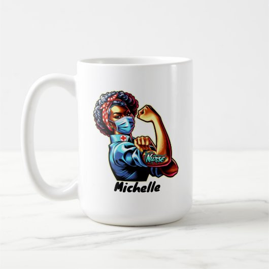 Nurse Rosie, die Riveter-Tasse Kaffeetasse (Links)