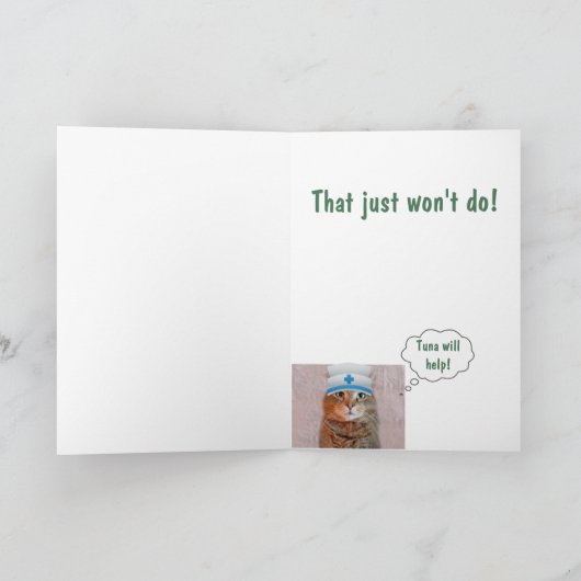 Nurse Rupie Cat wird gut Karte (Innenseite)