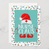 Nurse Santa Claus Weihnachtsfeiertag Feiertagskarte (Vorne/Hinten)