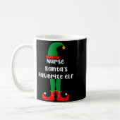 Nurse Santas Favorite Elf Funny Nurse Christmas Kaffeetasse (Links)