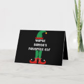 Nurse Santa's Lieblings Elf Funny Nurse Weihnachte Karte (Vorderseite)