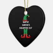 Nurse Santa's Lieblings Elf Funny Nurse Weihnachte Keramik Ornament (Links)