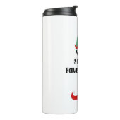 Nurse Santa's Lieblings Elf Funny Nurse Weihnachte Thermosbecher (Nach links gedreht)