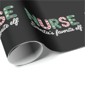 Nurse Santa's Lieblings Elf Life Nurse Day Geschen Geschenkpapier (Rolleneckpunkt)