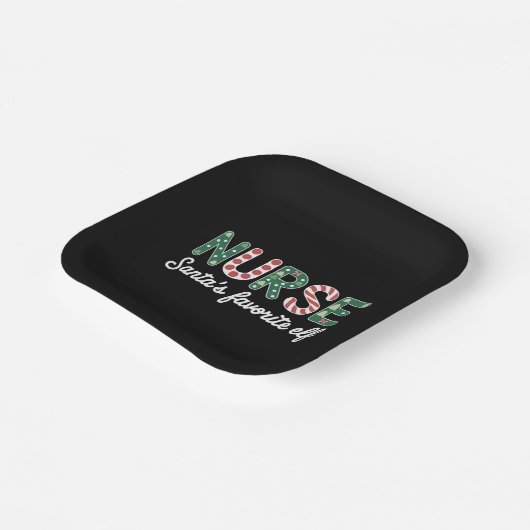 Nurse Santa's Lieblings Elf Life Nurse Day Geschen Pappteller (Gewinkelt)