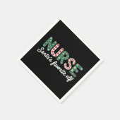 Nurse Santa's Lieblings Elf Life Nurse Day Geschen Serviette (Ecke)