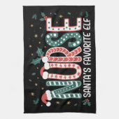 Nurse Santa's Lieblings-Elf Weihnachten Inspiratio Geschirrtuch (Vertikal)