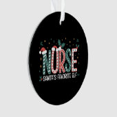 Nurse Santa's Lieblings-Elf Weihnachten Inspiratio Ornament (Vorderseite)