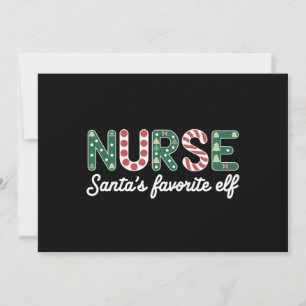 Nurse Santas Lieblings-Elfen-Leben-Nurse-Day-Gesch Feiertagskarte