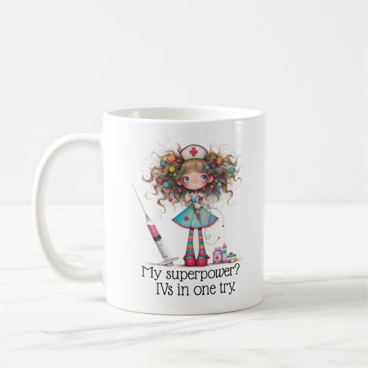 Nurse sayings- My superpower Mug Kaffeetasse (Links)
