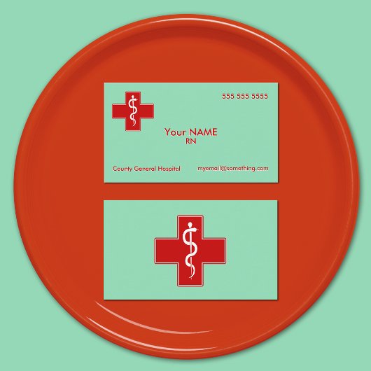 Nurse Scrubs Green Visitenkarte