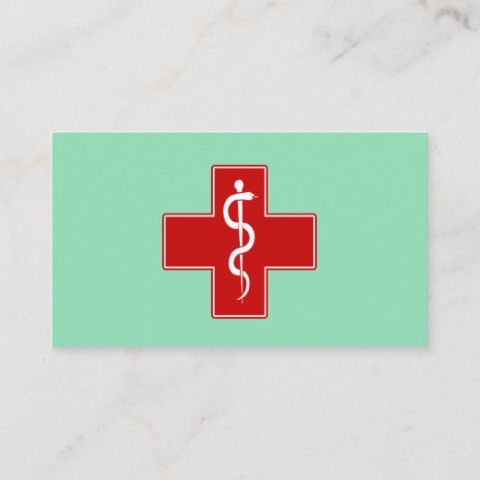 Nurse Scrubs Green Visitenkarte (Rückseite)