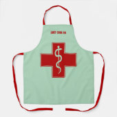 Nurse Scrubs grün und rot Schürze (Vorderseite)