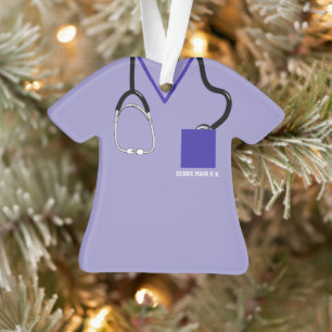 Nurse Scrubs Ornament - Personalisiertes medizinis