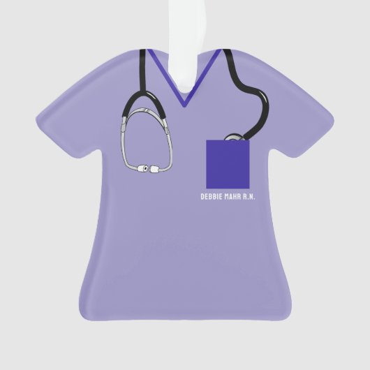 Nurse Scrubs Ornament - Personalisiertes medizinis (Vorderseite)