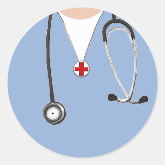 Nurse Scrubs Runder Aufkleber (Vorderseite)