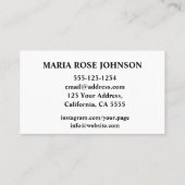 Nurse Scrubs und Stethoscope Business Visitenkarte (Rückseite)