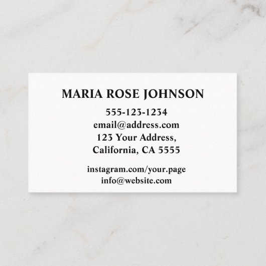 Nurse Scrubs und Stethoscope Business Visitenkarte (Rückseite)