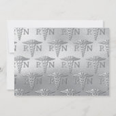 Nurse Silver Abschluss Ankündigung Maroon Foto (Rückseite)