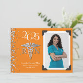 Nurse Silver Abschluss Ankündigung Orange (Stehend Vorderseite)