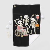 Nurse Skeleton Funny Halloween Healthcare Essentia Golfhandtuch (Insitu)