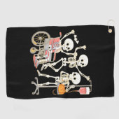 Nurse Skeleton Funny Halloween Healthcare Essentia Golfhandtuch (Horizontal)
