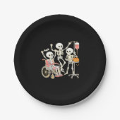 Nurse Skeleton Funny Halloween Healthcare Essentia Pappteller (Vorderseite)