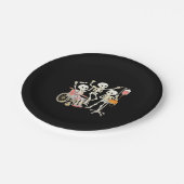 Nurse Skeleton Funny Halloween Healthcare Essentia Pappteller (Schrägansicht)