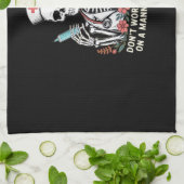 Nurse Skeleton Joke Humor Halloween Essential T-Sh Geschirrtuch (Gefaltet)