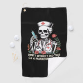 Nurse Skeleton Joke Spaß Halloween Essential T-Sh Golfhandtuch (Insitu)